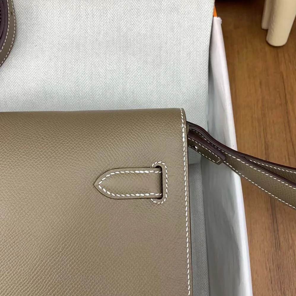 Hermes Kelly Depeches 25 Pouch for Men in Gray