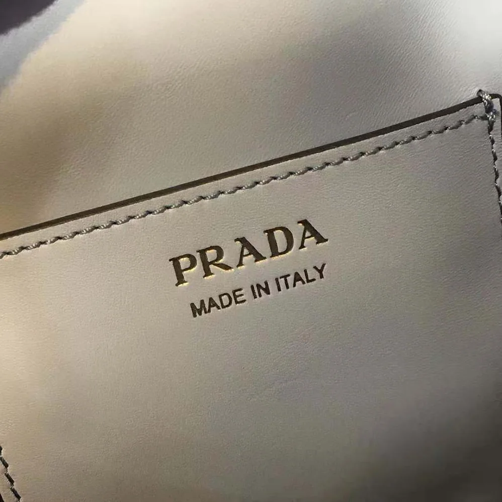 Prada Saffiano Leather Bucket Bag for Women in Blue