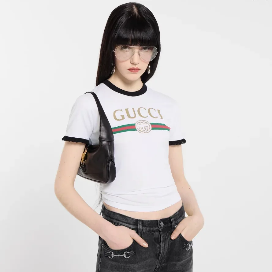 Gucci Print T in Shirt White Gucci Print T in Shirt White