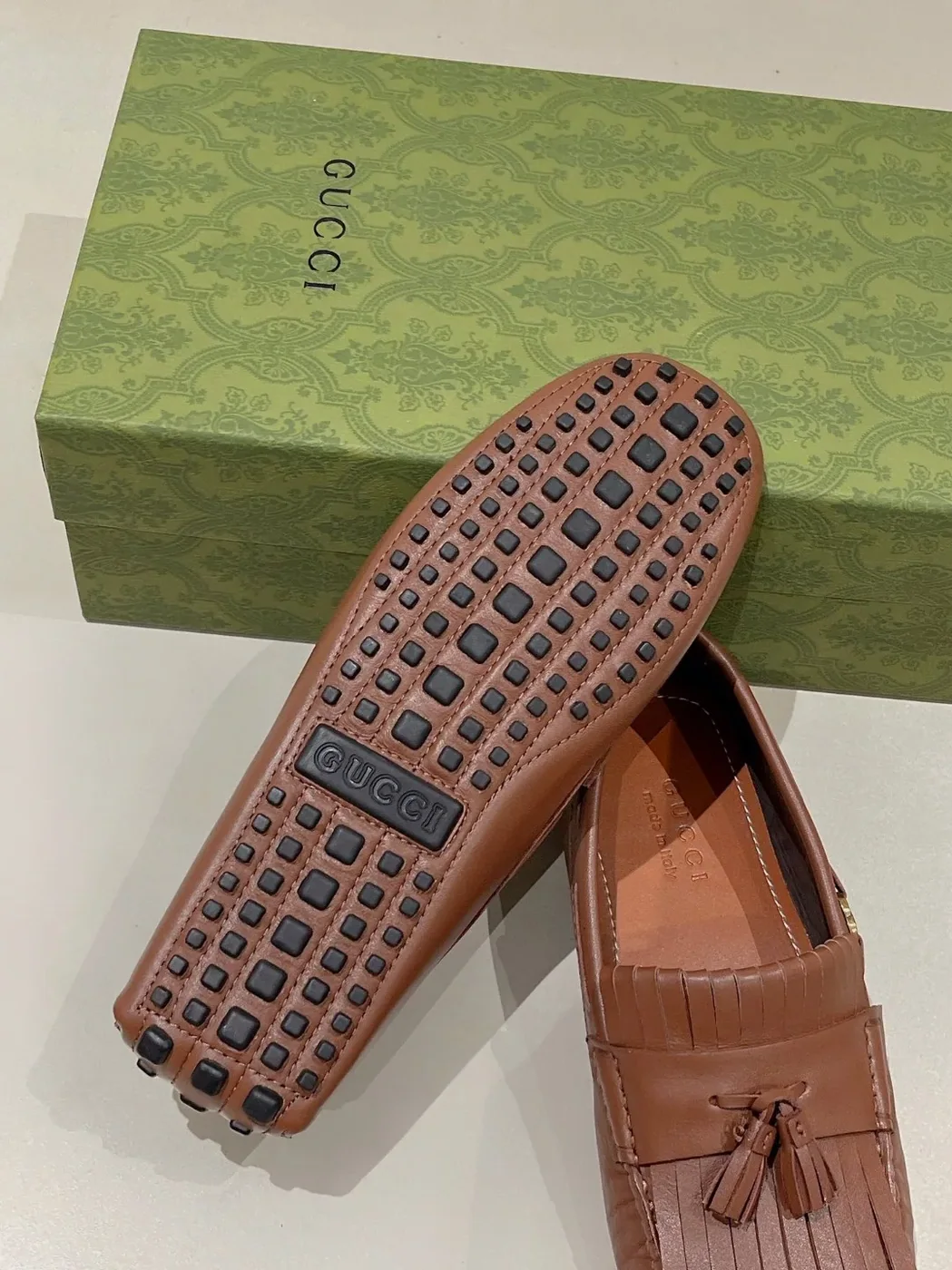Gucci Loafer With Driver Interlocking G Brown for Men Gucci Loafer With Driver Interlocking G Brown for Men