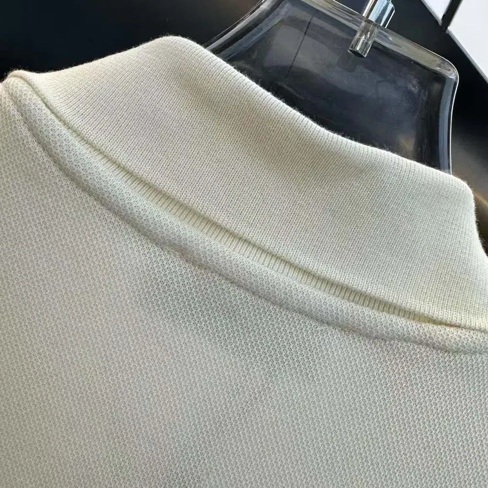 Prada Fleece Polo Natural Shirt in a Fleece Design for Men in Beige