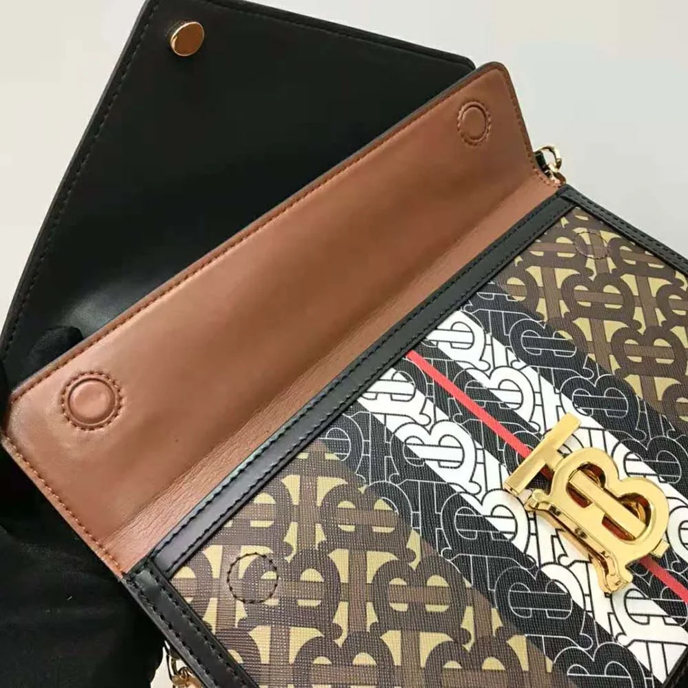 Burberry Small Monogram Stripe E for Women in canvas TB Envelope Clutch Burberry Small Monogram Stripe E for Women in canvas TB Envelope Clutch