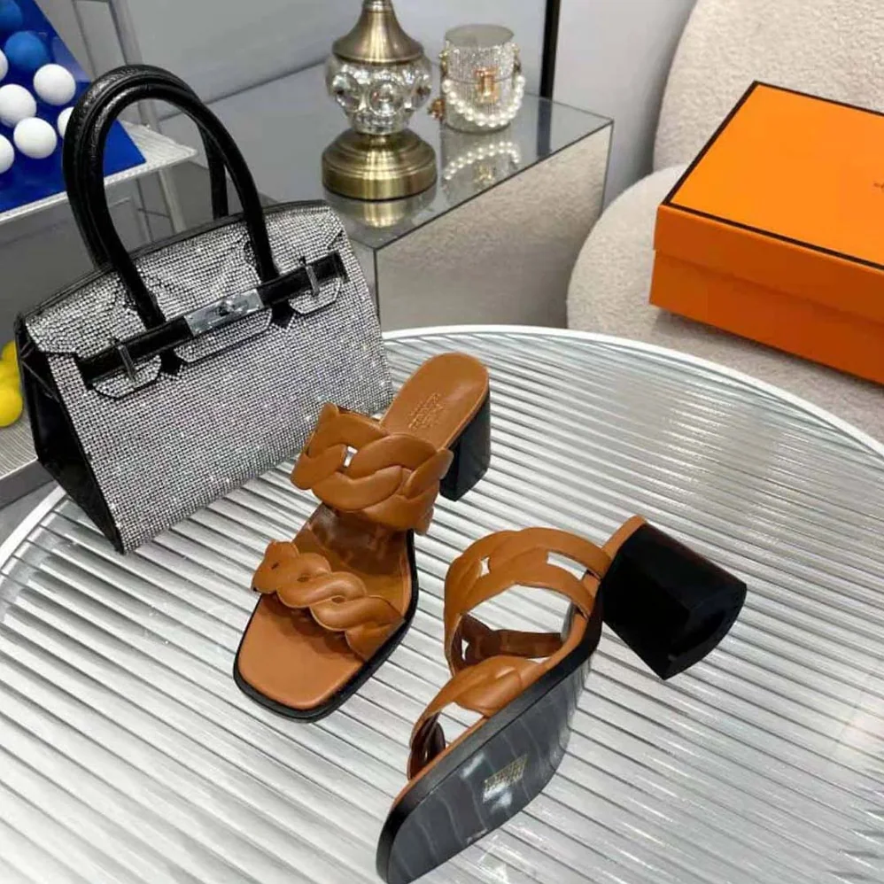 Hermes Gaby 60 Sandal in 6 cm High Heel for Women in Brown Hermes Gaby 60 Sandal in 6 cm High Heel for Women in Brown