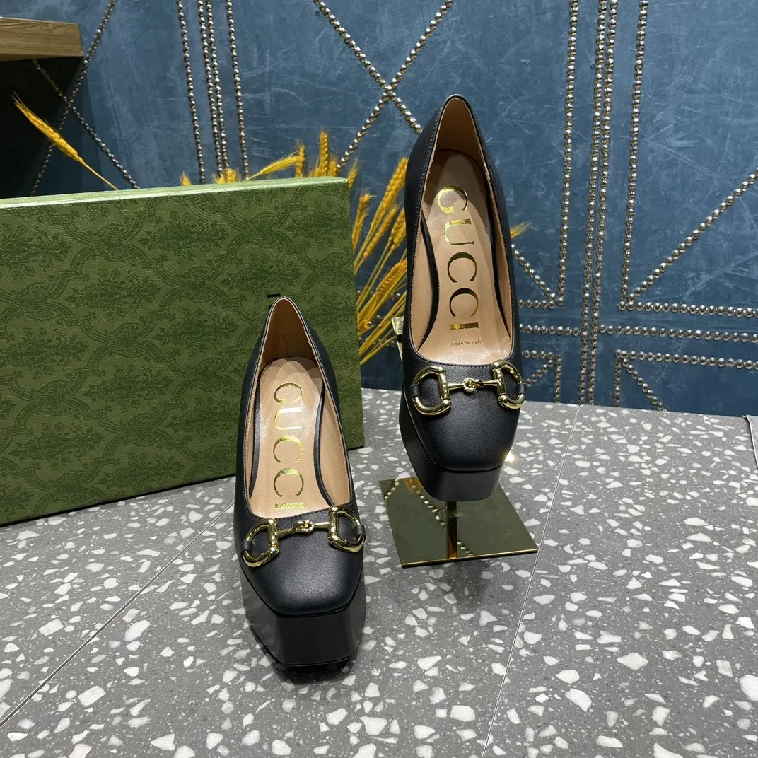 Gucci High Heel Pump With Horsebit Black Gucci High Heel Pump With Horsebit Black