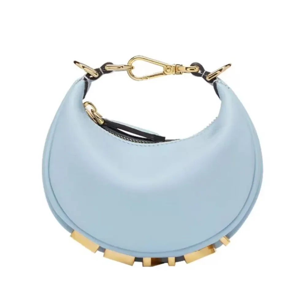 Fendi Nano Fendigraphy Blue Leather Charm for Women