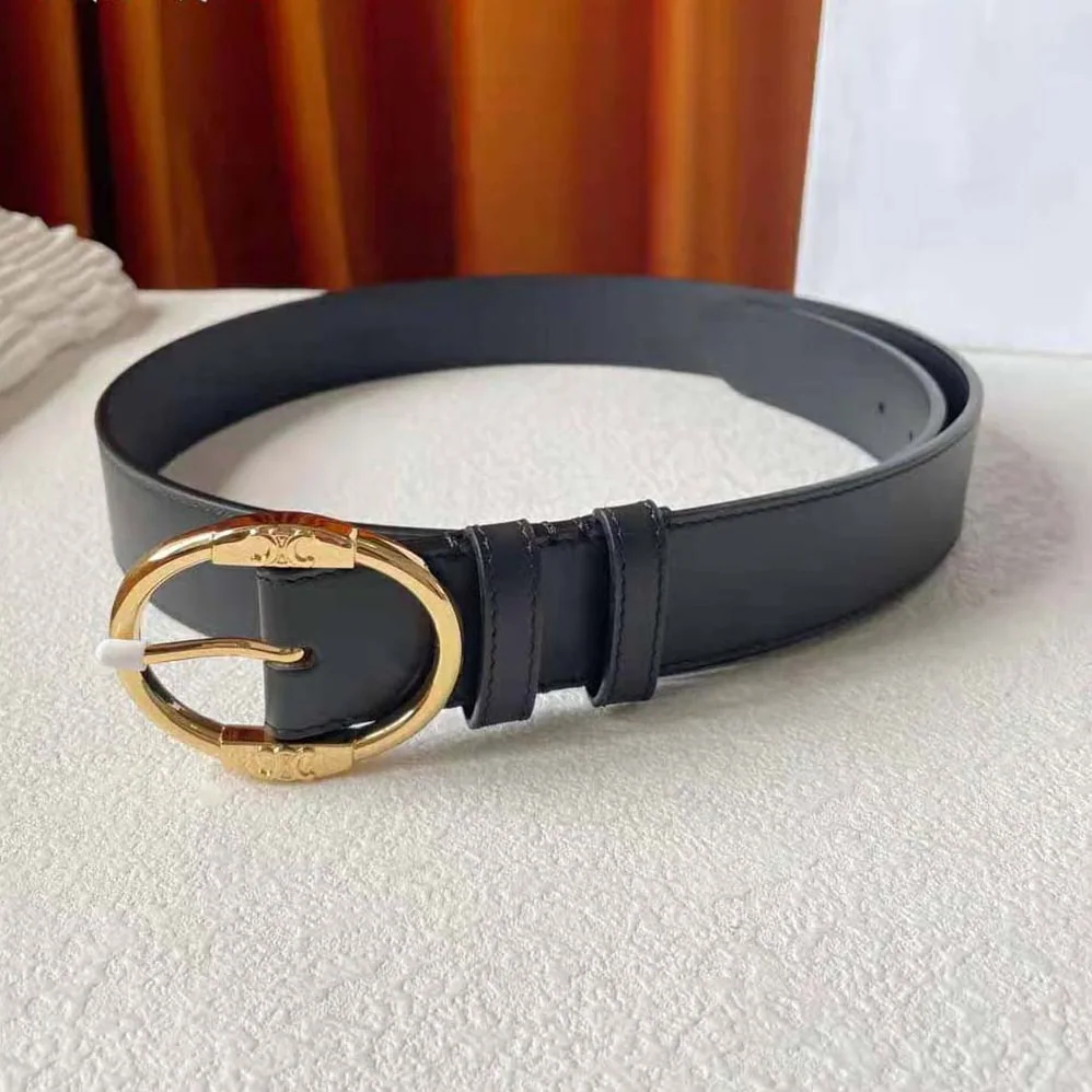 Celine Large Twin Triomphe Belt in Vintage Calfskin for Women