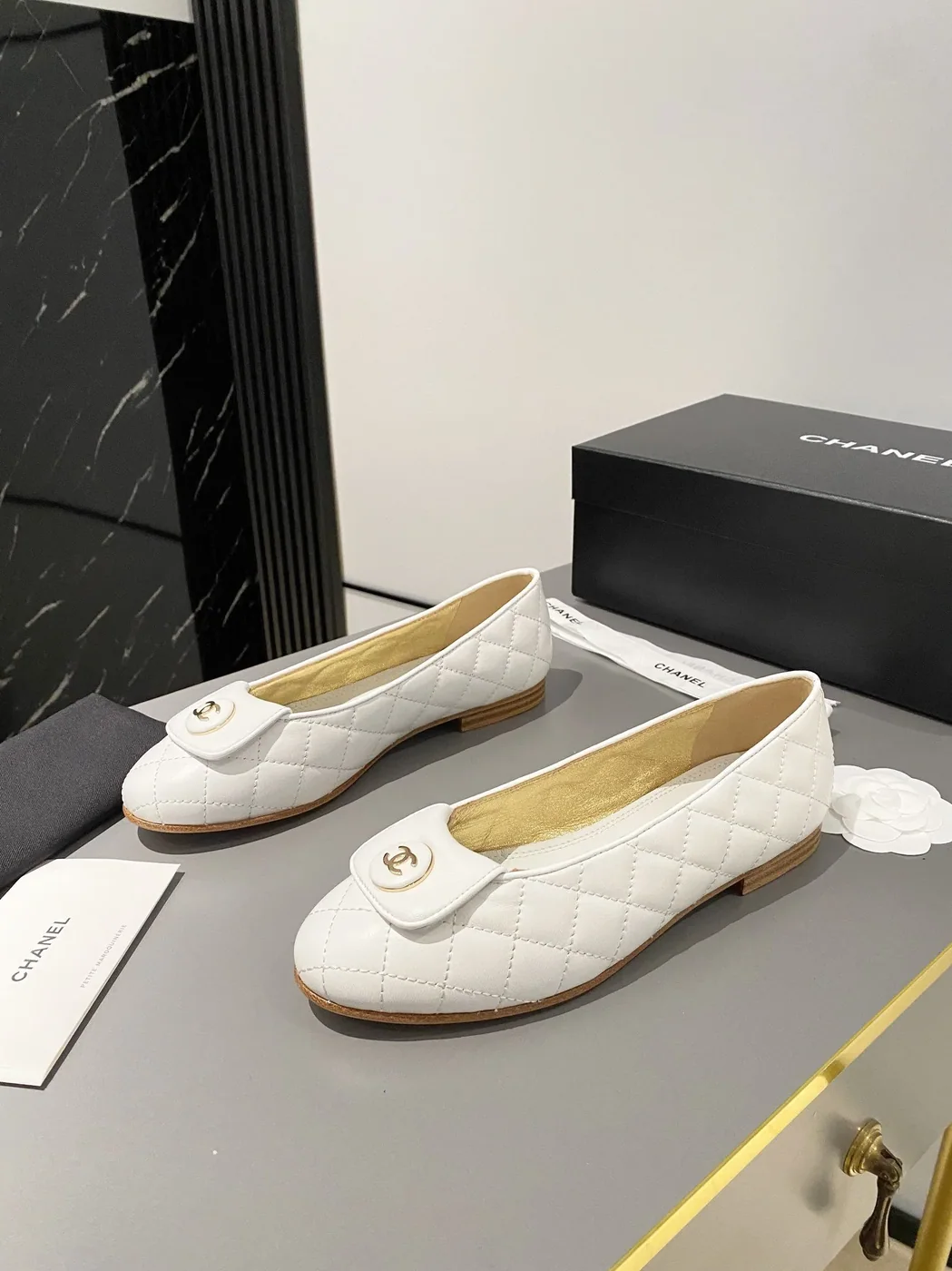 Chanel Ballet Flats White Chanel Ballet Flats White