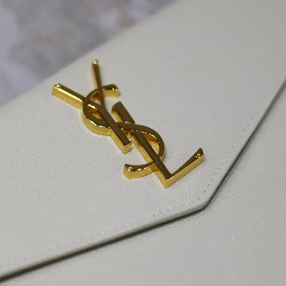 Saint Laurent YSL Uptown Pouch in Grain De Poudre Embossed Leather for Women
