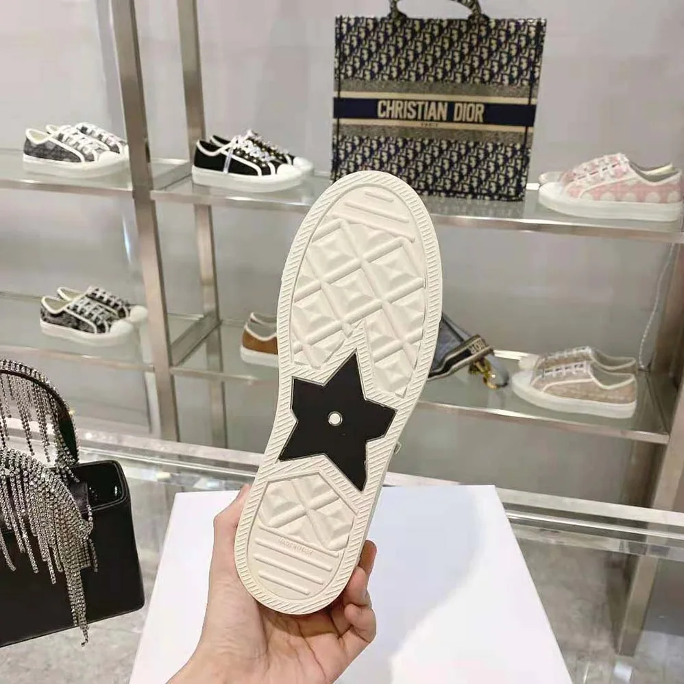 Dior Walk N Dior Sneaker Black Canvas and White Suede Calfskin for Women Dior Walk N Dior Sneaker Black Canvas and White Suede Calfskin for Women