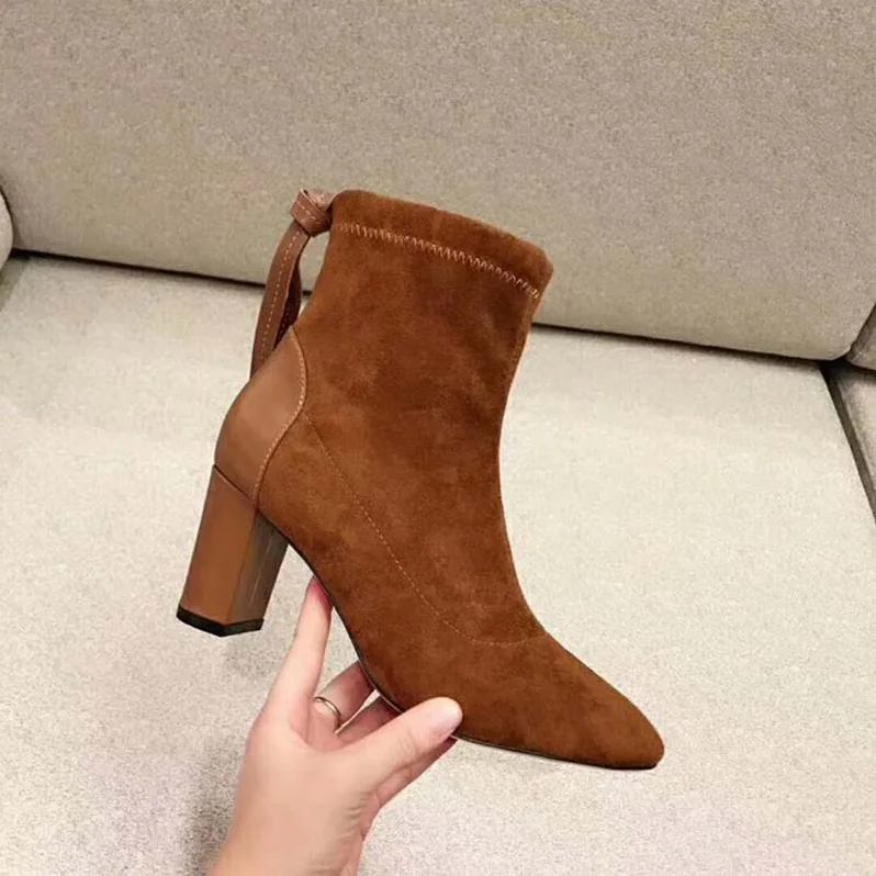 Stuart Weitzman Shoes The Wolfe Bootie 85mm Heel for Women in Brown Stuart Weitzman Shoes The Wolfe Bootie 85mm Heel for Women in Brown
