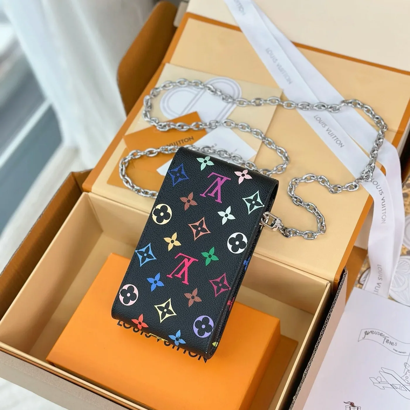 Louis Vuitton LV x TM Phone Pouch Metis in Multicolore Silver Hardware