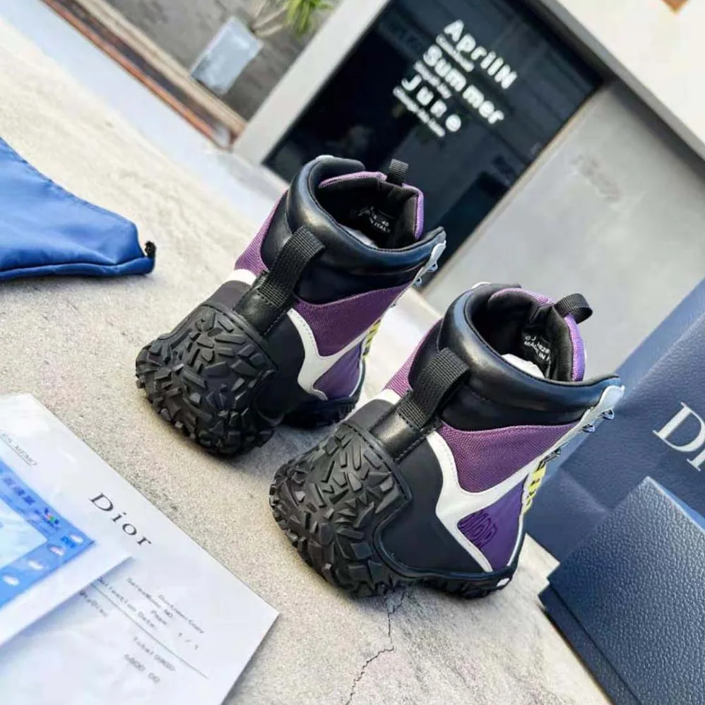 Dior Diorizon Hiking Boot Purple Technical Mesh with Black Rubber for Men Dior Diorizon Hiking Boot Purple Technical Mesh with Black Rubber for Men