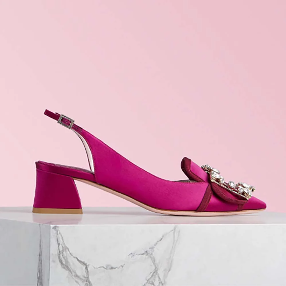 Roger Vivier Broche Vivier Sling Back Pumps 45mm Heel for Women