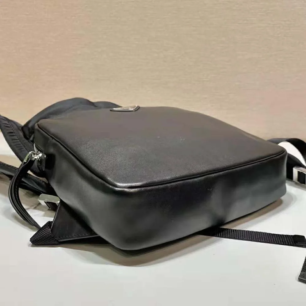 Prada Leather Backpack with Hood for Women in Black Prada Leather Backpack with Hood for Women in Black