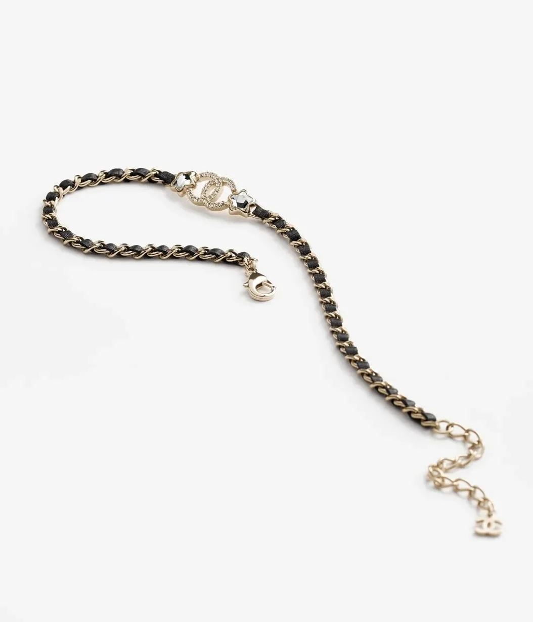 Chanel Choker Gold Black & Crystal