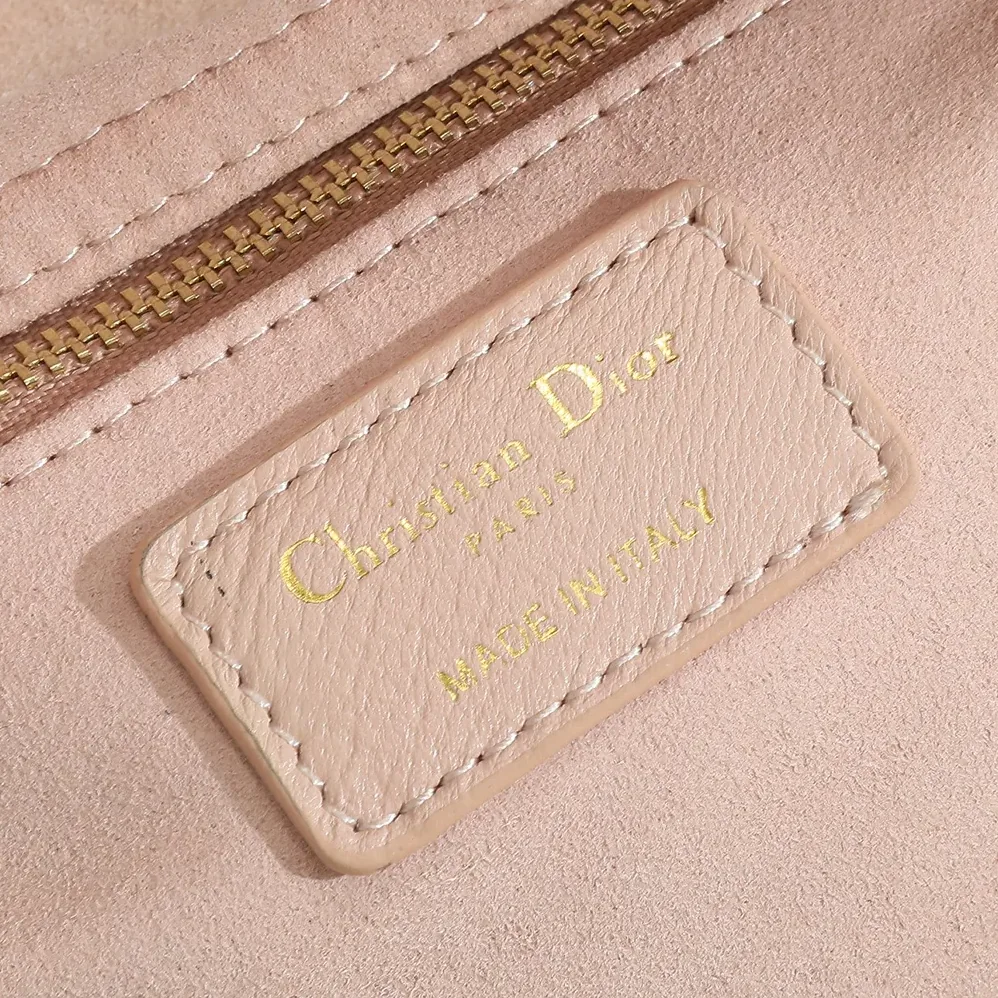 Dior Small Lady Dior My ABCDior Bag Powder Pink Cannage Lambskin for Women