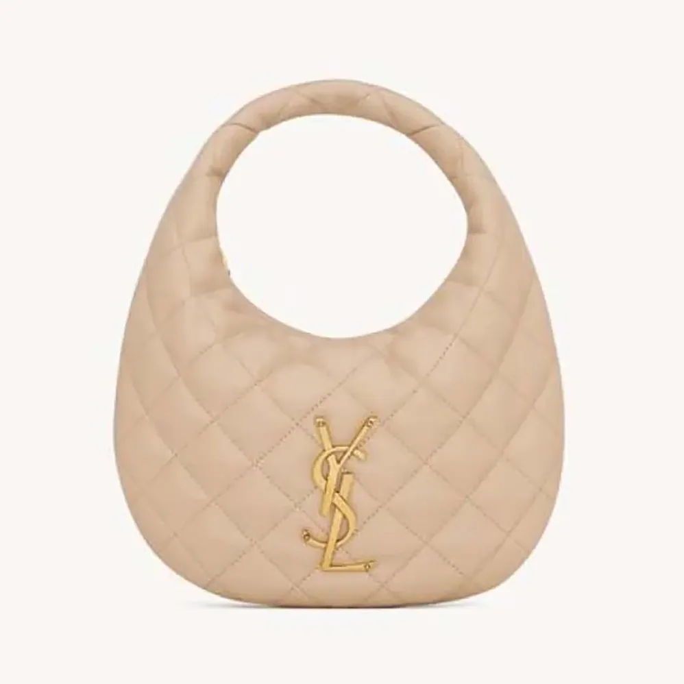 Saint Laurent YSL Icarino In Quilted Nappa for Women in Beige Saint Laurent YSL Icarino In Quilted Nappa for Women in Beige