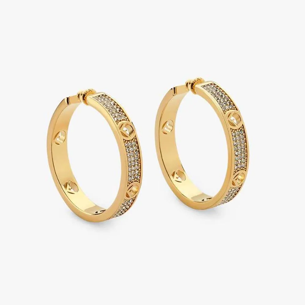 Fendi F Is Fendi Earrings Gold for Women in coloured Fendi F Is Fendi Earrings Gold for Women in coloured