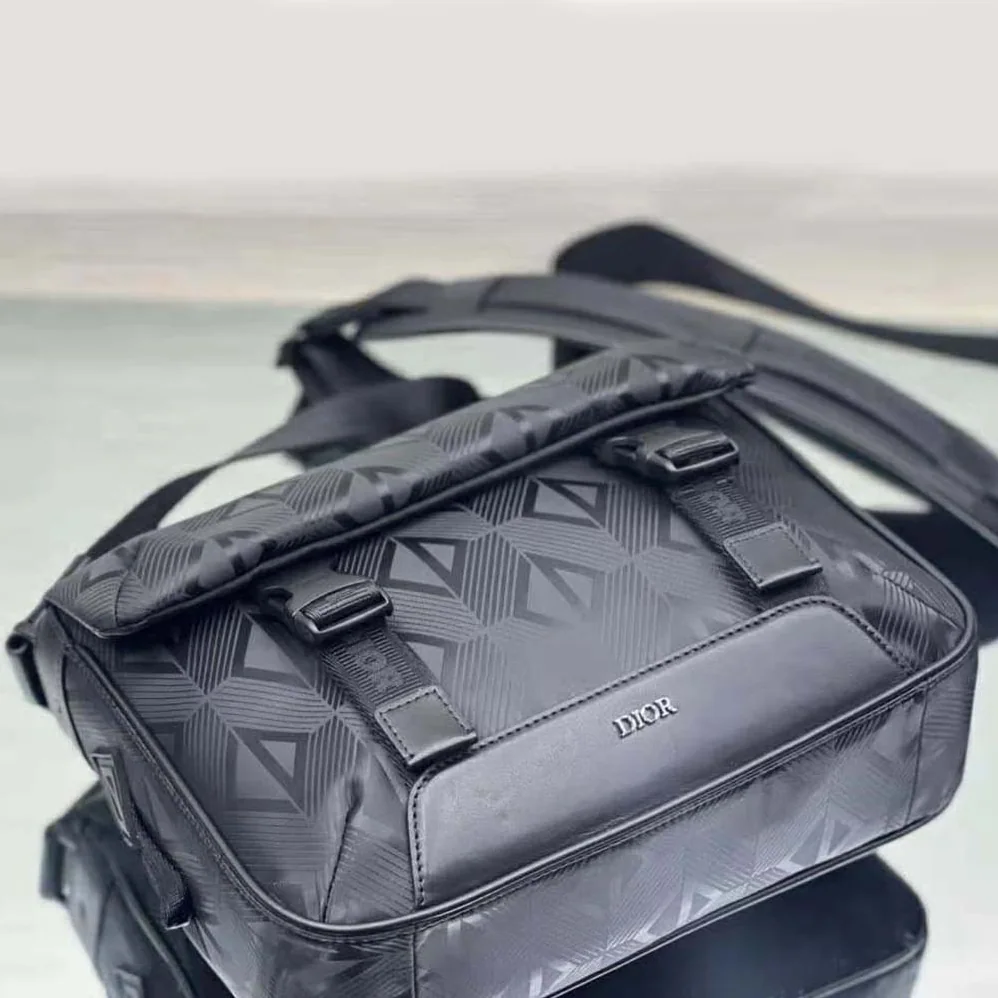 Dior Explorer Messenger Bag Black CD Diamond Mirage Ski Capsule Nylon for Men