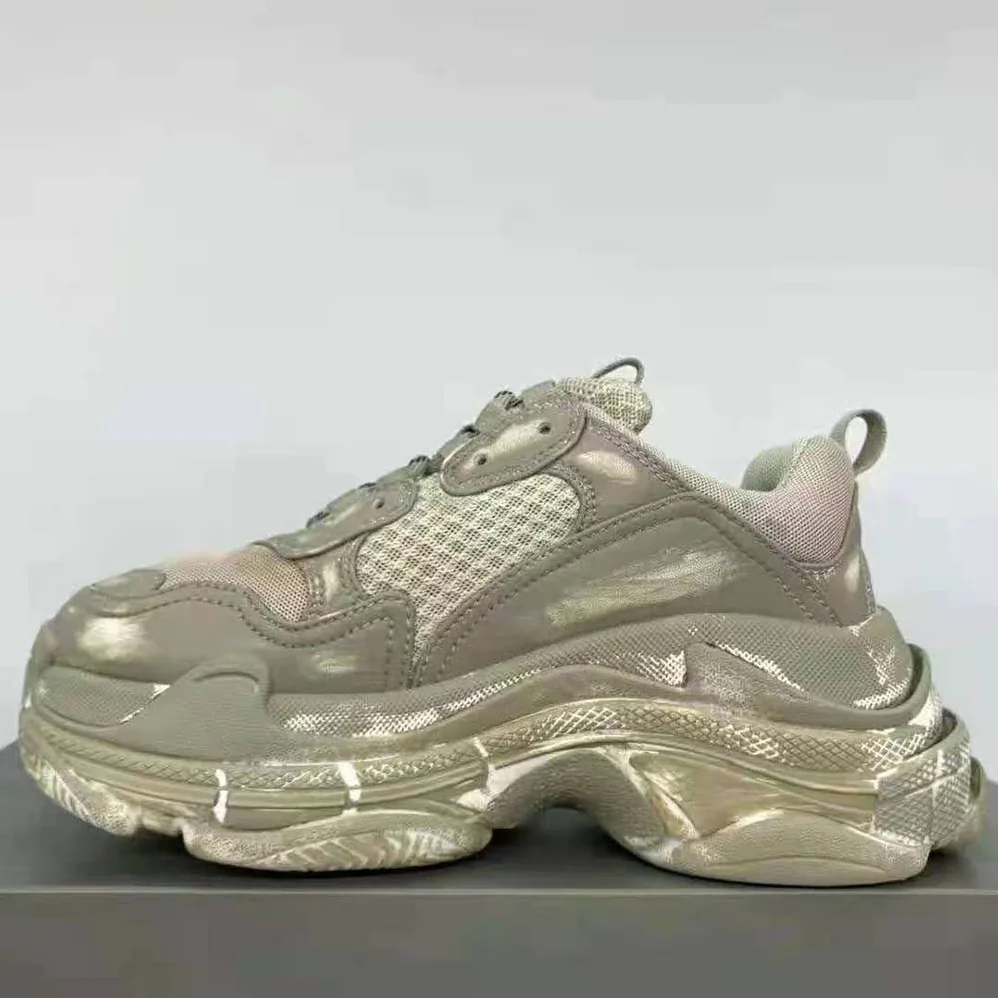 Balenciaga Triple S Faded Sneaker in Beige for Women Balenciaga Triple S Faded Sneaker in Beige for Women