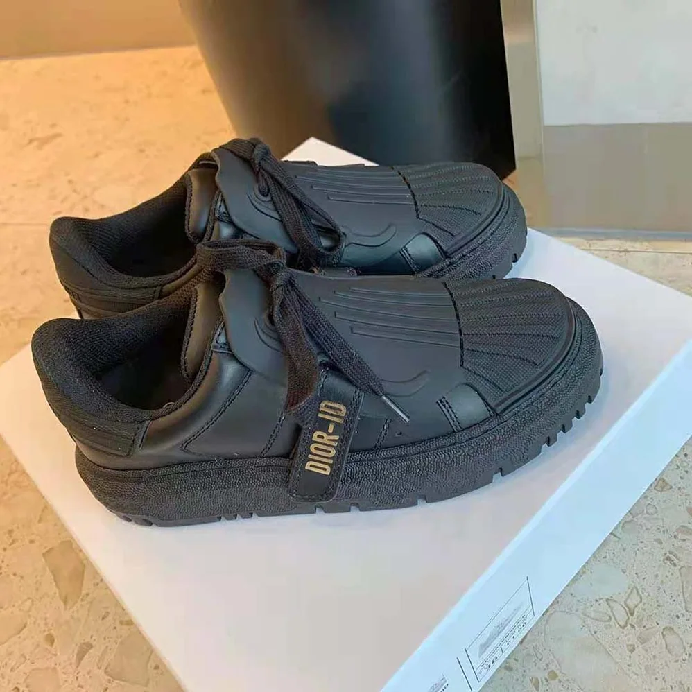 Dior Dior-Id Sneaker Black Rubber and Calfskin for Women Dior Dior-Id Sneaker Black Rubber and Calfskin for Women