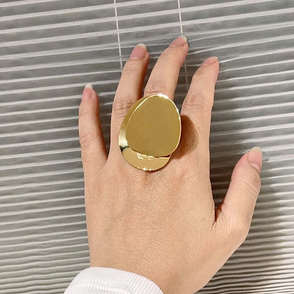 Celine Petale Ring in Brass with Gold Finish for Women