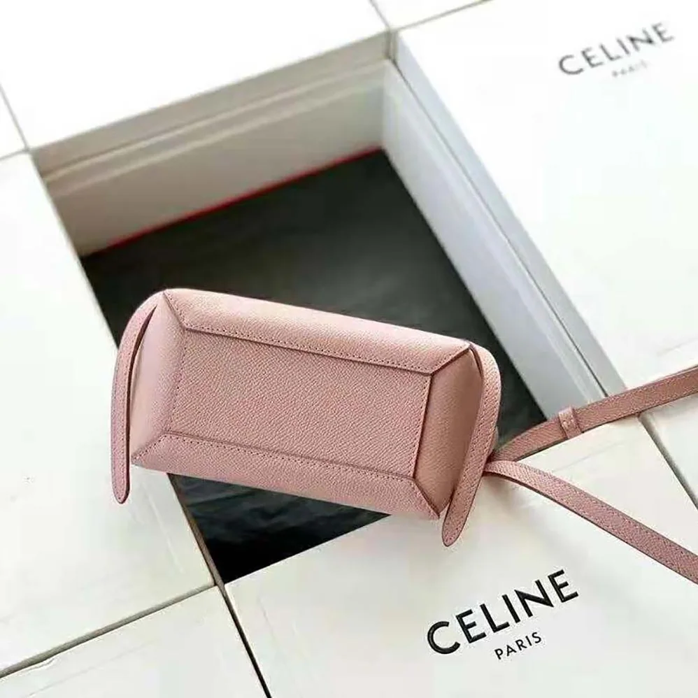 Celine Pico Belt Bag in Grained Calfskin Vintage for Women in Pink