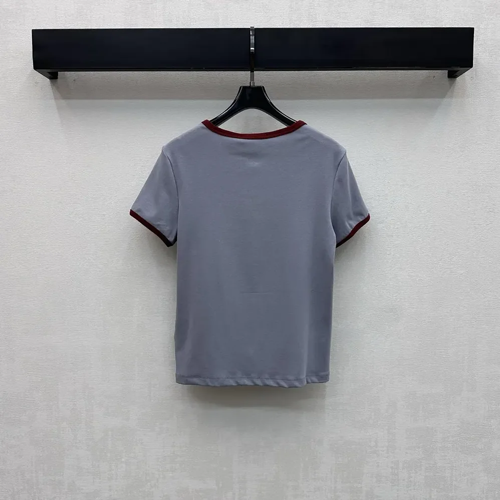 Prada Cotton T-Shirt for Women in Light Blue Prada Cotton T-Shirt for Women in Light Blue