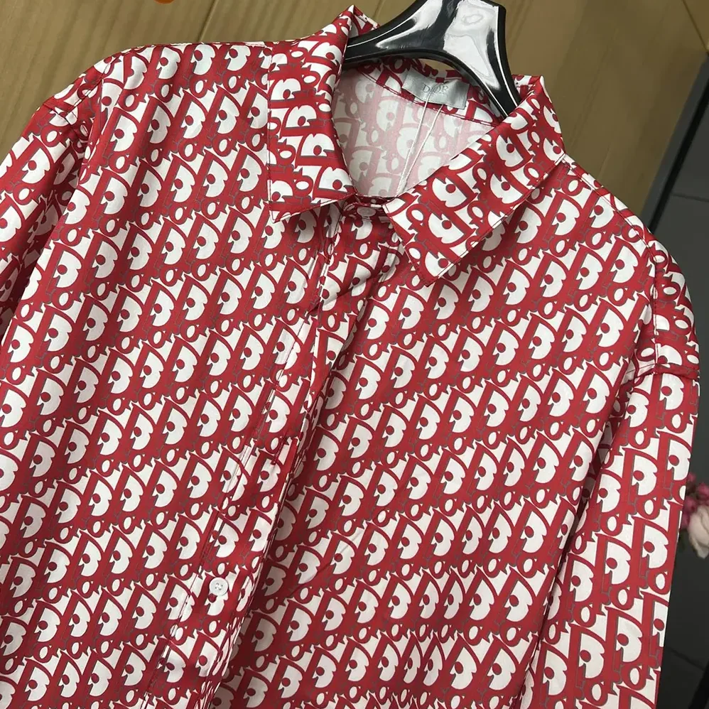 Dior Oblique Short-Sleeved Shirt in Silk Twill for Men