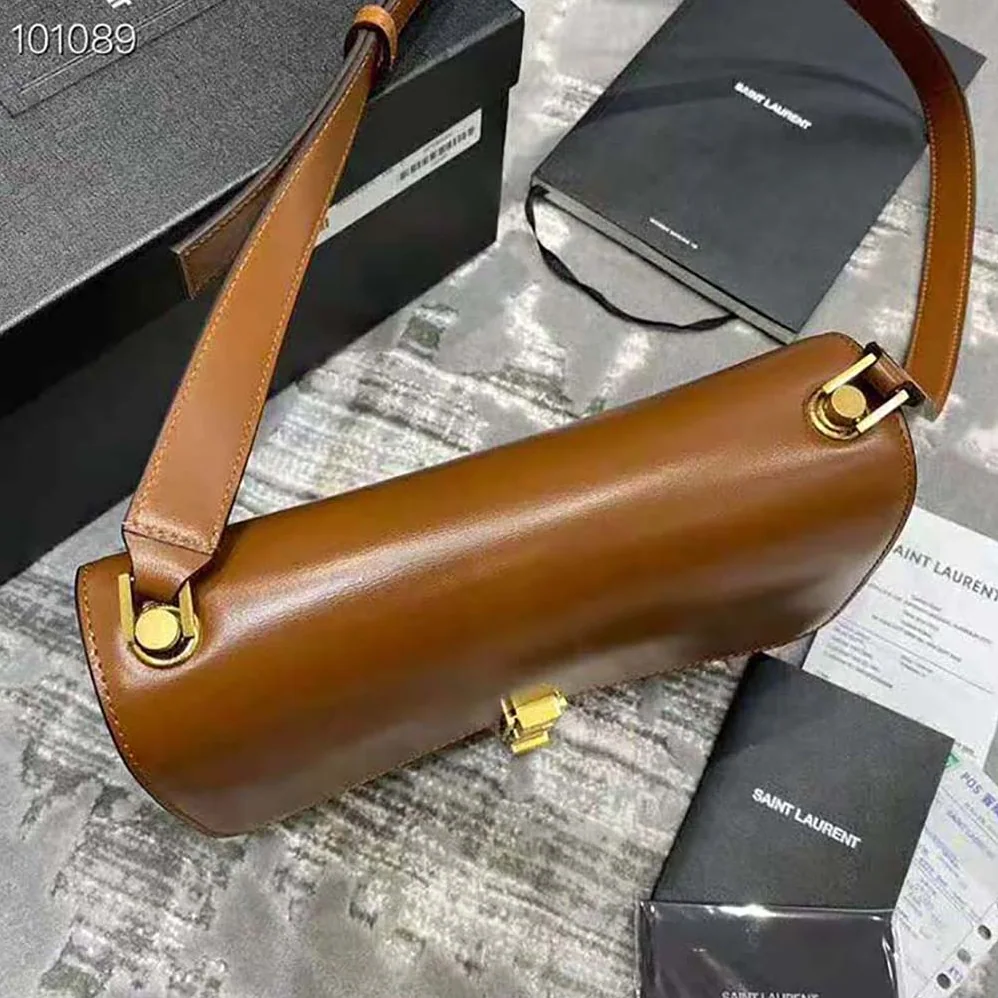 Saint Laurent YSL Carre Satchel in Box Saint Laurent Leather for Women
