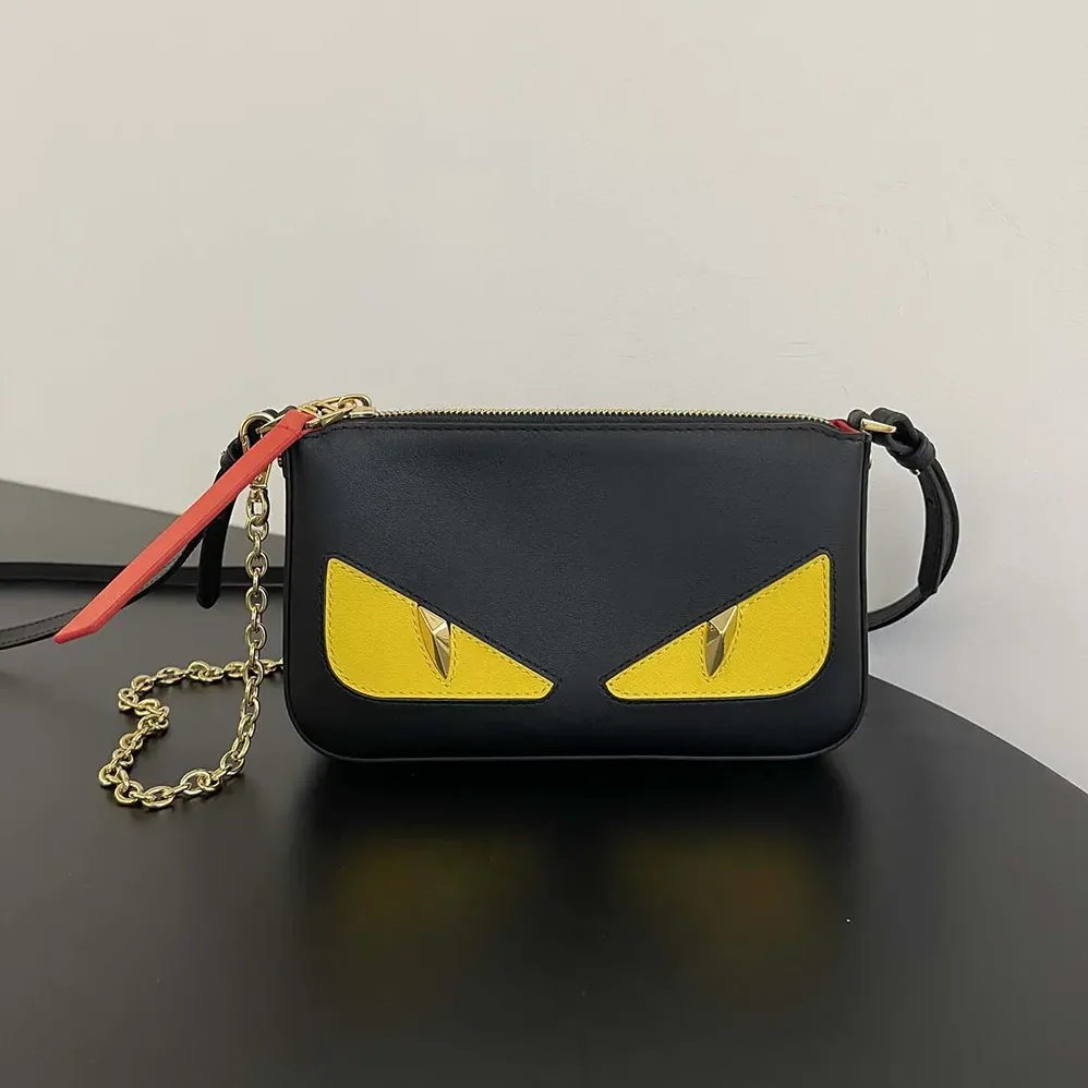 Fendi Baguette Pouch Lunar New Year Black Leather Pouch for Women Fendi Baguette Pouch Lunar New Year Black Leather Pouch for Women