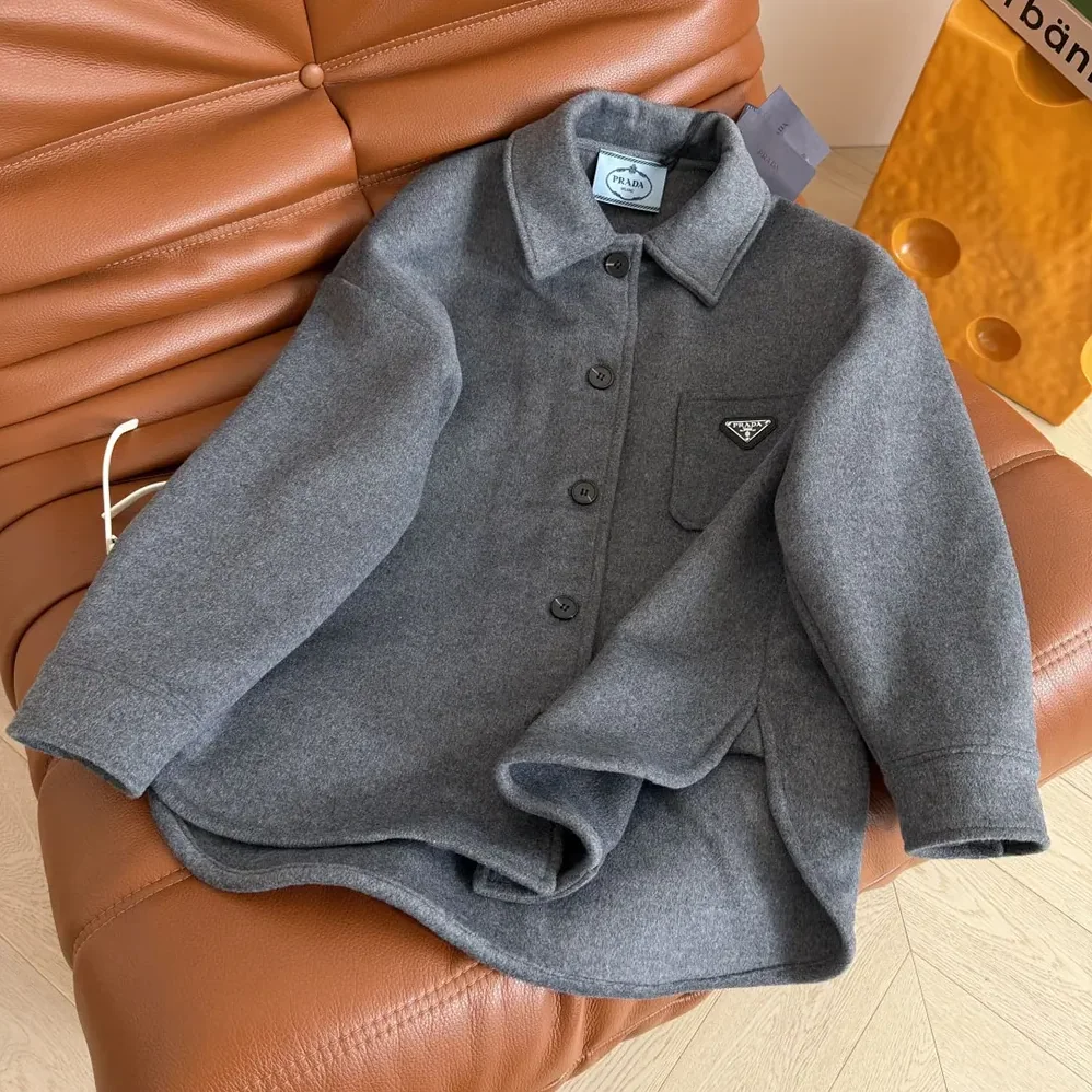 Prada Single-Breasted Double Cashwool Caban Jacket for Women Prada Single-Breasted Double Cashwool Caban Jacket for Women