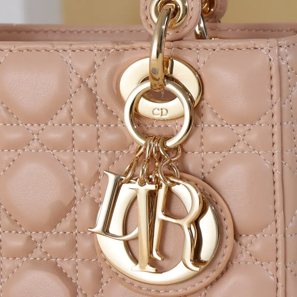 Dior Small Lady Dior My ABCDior Bag Blush Cannage Lambskin for Women