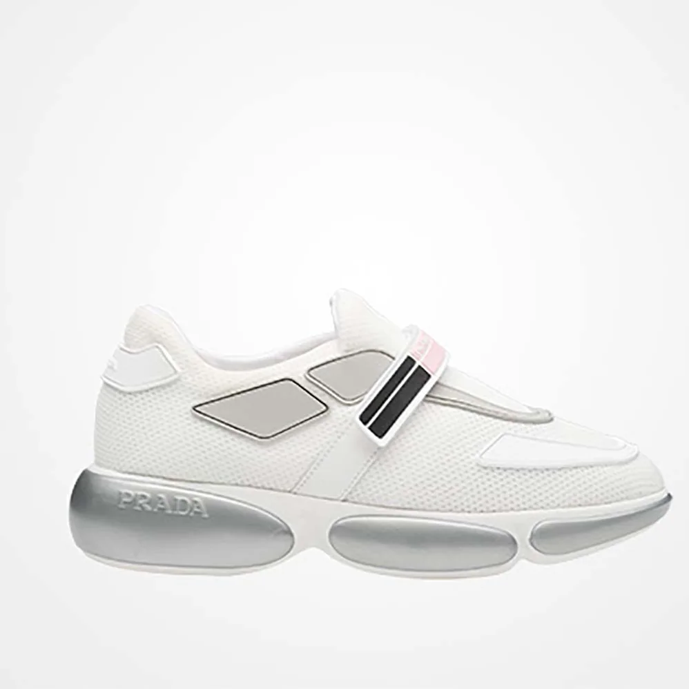 Prada Shoes Cloudbust Sneakers 40 mm Rubber Sole for Women in White