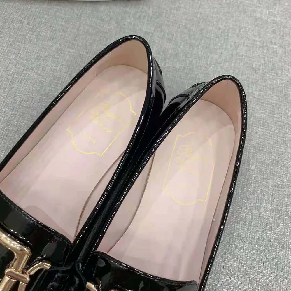 Roger Vivier Metal Buckle Morsetto Loafers in Patent Leather for Women Roger Vivier Metal Buckle Morsetto Loafers in Patent Leather for Women