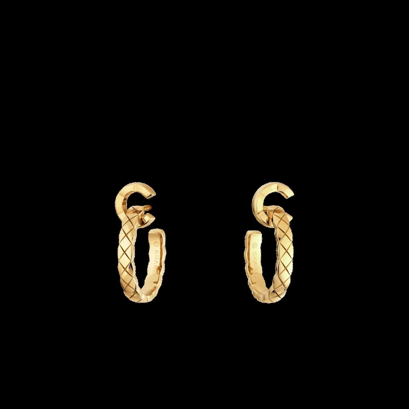 Chanel Coco Hoops Gold Hardware