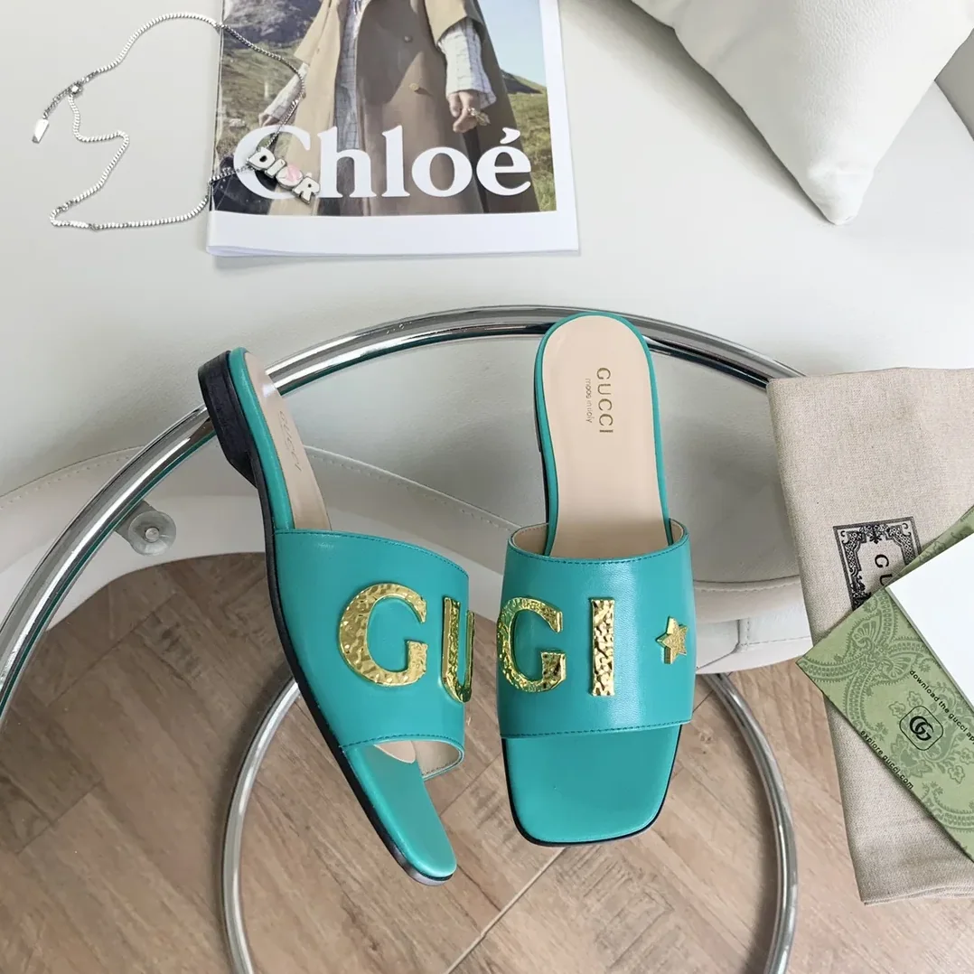 Gucci ‘Gucci' Slide Jade Green for Women