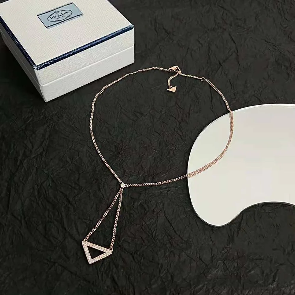 Prada Eternal Gold Cut-out Pendant Necklace in Yellow Gold with Diamonds for Women Prada Eternal Gold Cut-out Pendant Necklace in Yellow Gold with Diamonds for Women