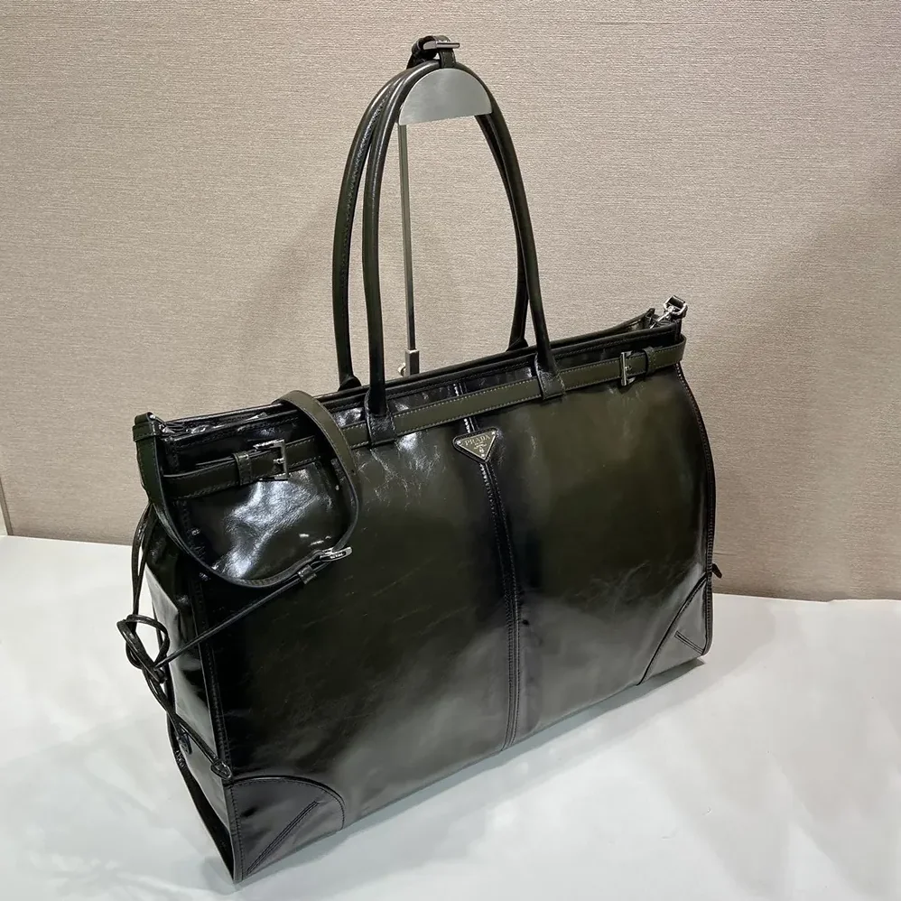 Prada Bonnie Leather Tote Bag for Unisex
