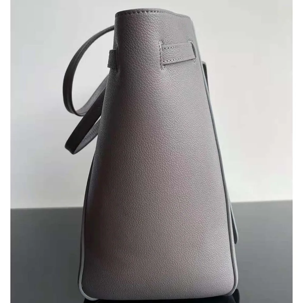 Celine Small Cabas Phantom in Soft Grained Calfskin for Women in Silver Celine Small Cabas Phantom in Soft Grained Calfskin for Women in Silver