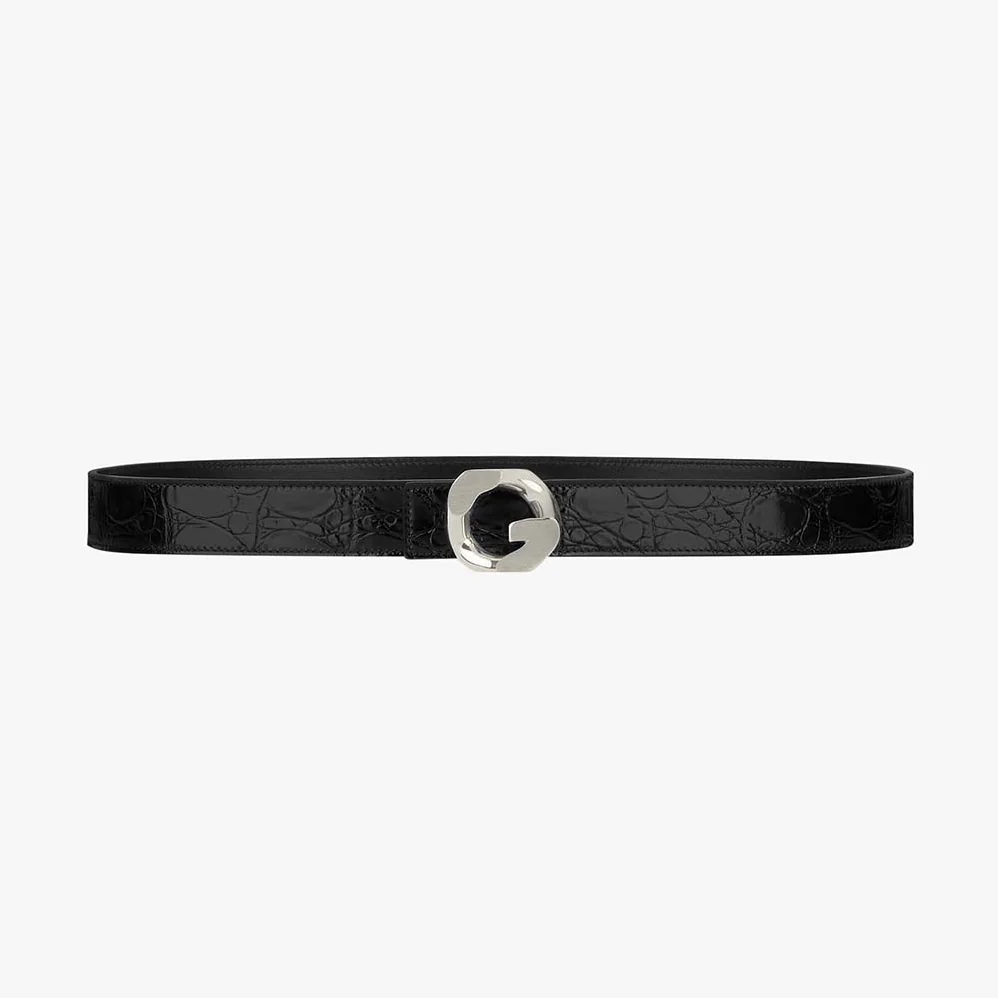 Givenchy Reversible Belt in Leather with G Chain Buckle for Women