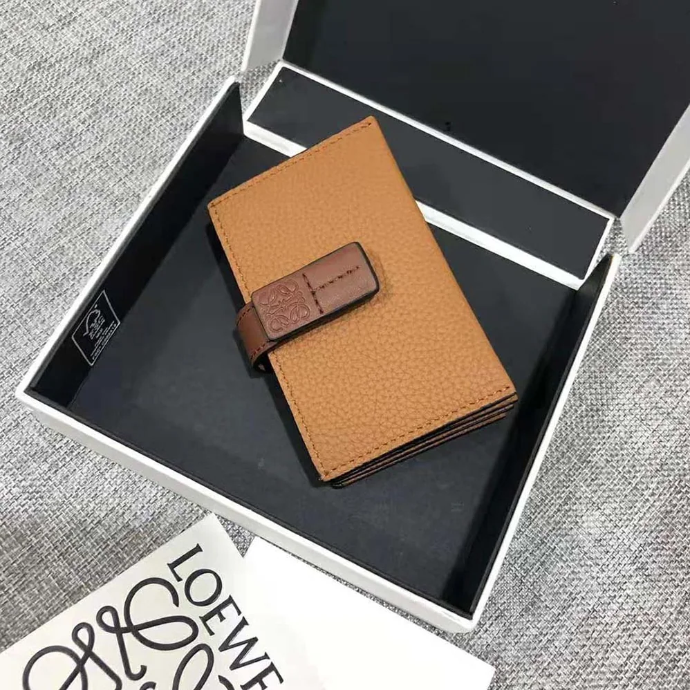 Loewe Accordion Cardholder in Soft Grained Calfskin for Women in Brown Loewe Accordion Cardholder in Soft Grained Calfskin for Women in Brown