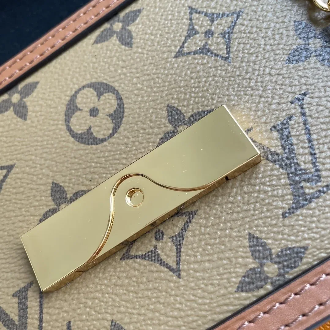 Louis Vuitton Dauphine Chain Wallet Combines Monogram And Monogram Reverse Canvas By Nicolas Ghesquière