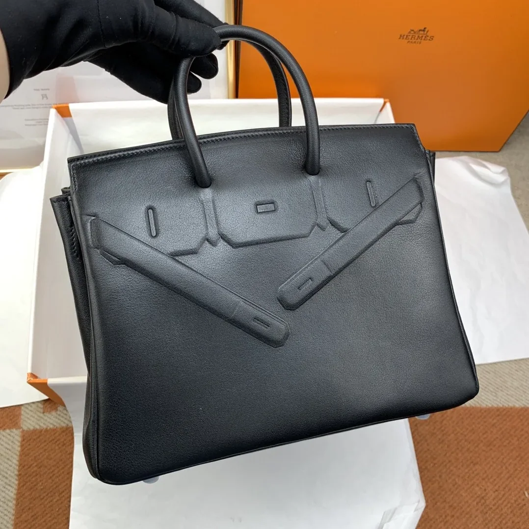 Hermes Birkin Top Handle Bag in Etoupe Shadow Black Hermes Birkin Top Handle Bag in Etoupe Shadow Black