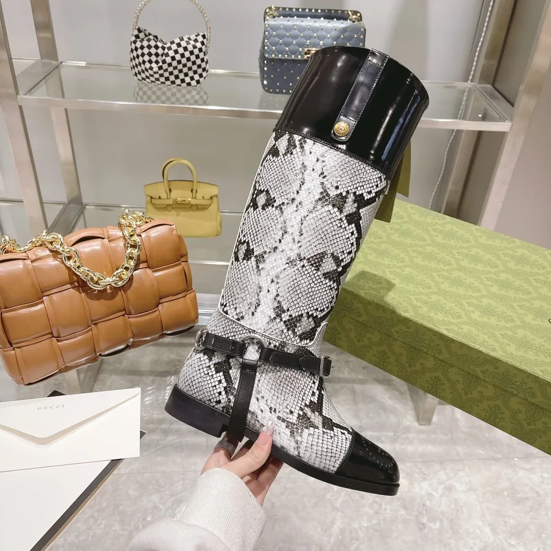 Gucci Knee-High Boots With Harness Beige GG Gucci Knee-High Boots With Harness Beige GG