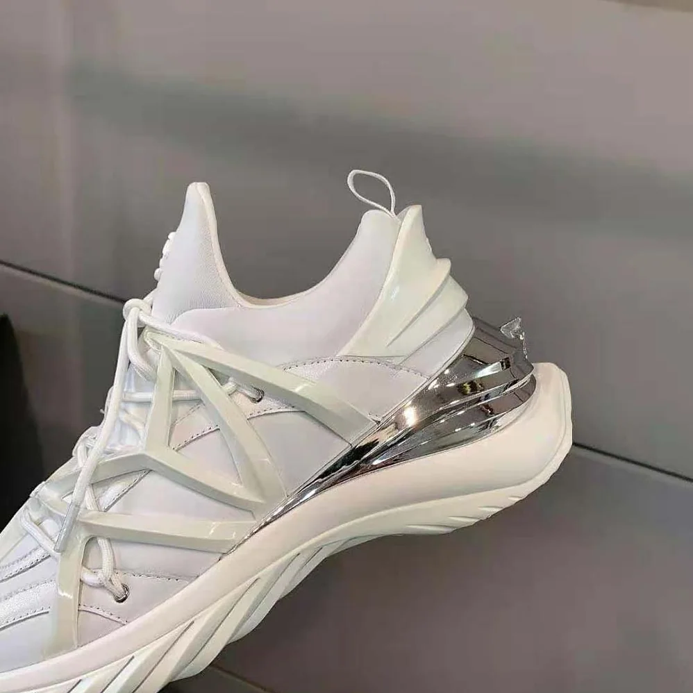 Jimmy Choo Cosmos/F White and Silver Leather and Neoprene Low for Women in Top Trainers Jimmy Choo Cosmos/F White and Silver Leather and Neoprene Low for Women in Top Trainers