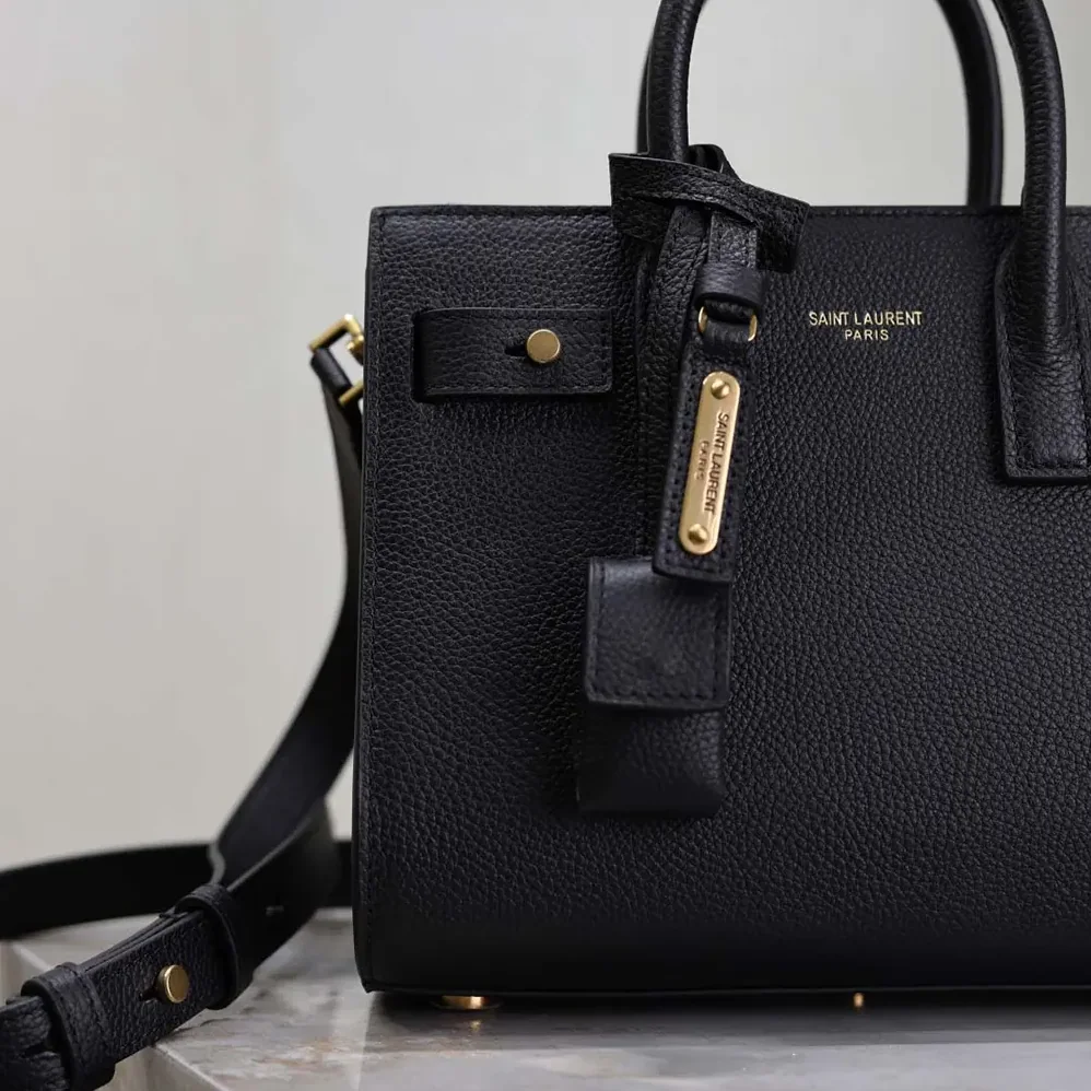 Saint Laurent YSL Nano Sac De Jour In Supple Grained Leather for Women in Black Saint Laurent YSL Nano Sac De Jour In Supple Grained Leather for Women in Black