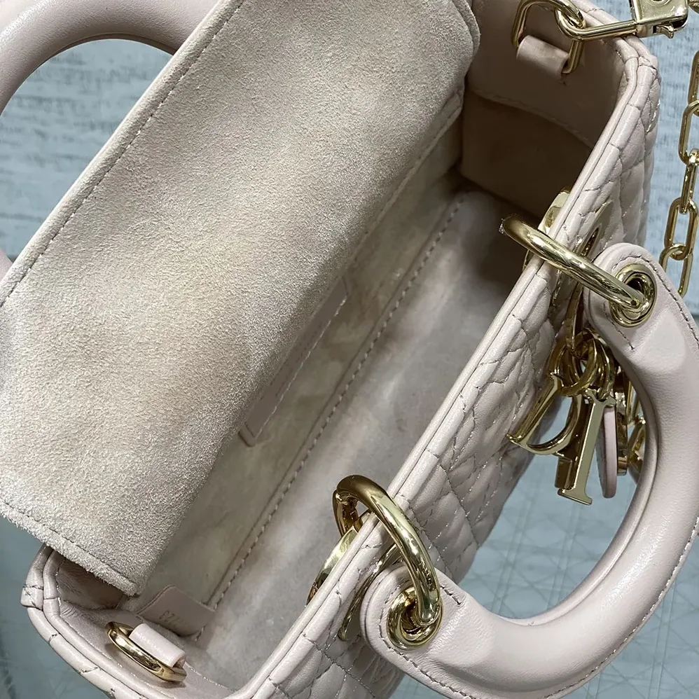 Dior Lady D-Joy Micro Bag Pink Cannage Lambskin with Star Motif for Women Dior Lady D-Joy Micro Bag Pink Cannage Lambskin with Star Motif for Women