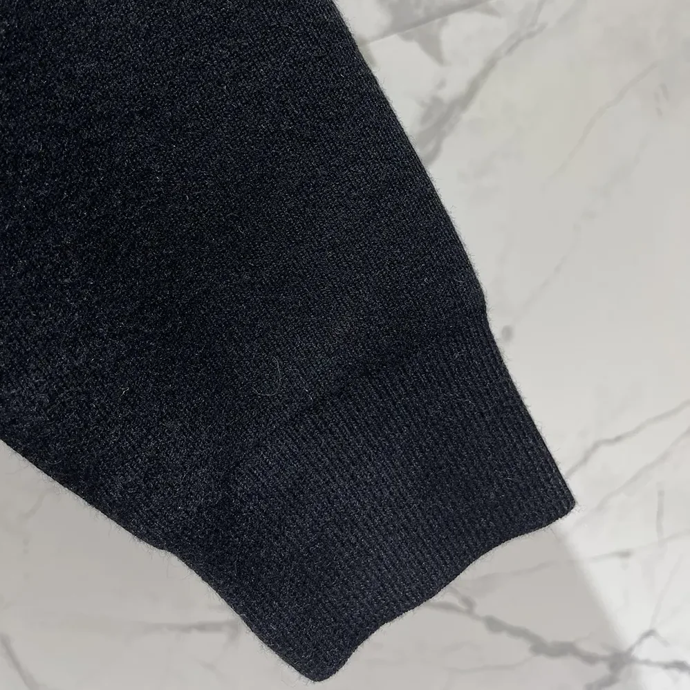 Loewe Anagram Zip-up Hoodie in Wool for Women in Black Loewe Anagram Zip-up Hoodie in Wool for Women in Black