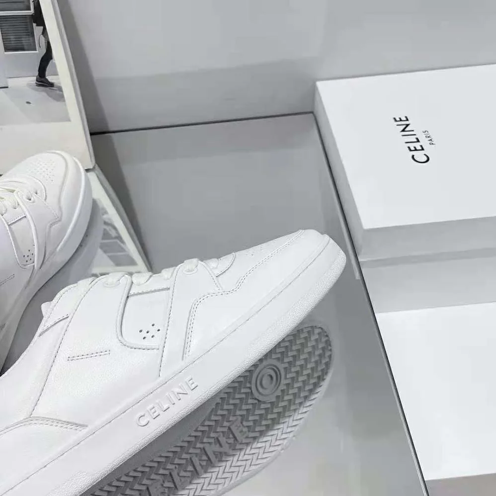 Celine CT-04 Low Lace-Up Sneaker in Calfskin for Unisex in White